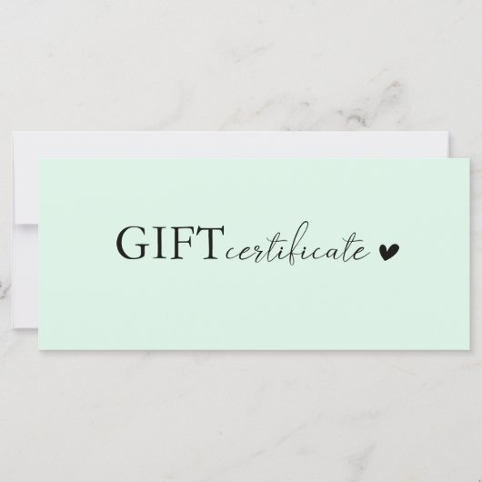 Klantspecifiek Business Gift Certificaat (Voorkant)