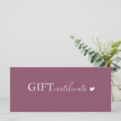 Klantspecifiek Business Gift Certificaat (Staand voorkant)