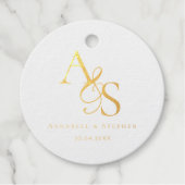 Klantspecifiek, elegant, klassiek, monogram bedankjes labels (Voorkant)