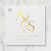 Klantspecifiek, elegant, klassiek, monogram bedankjes labels (Voorkant)