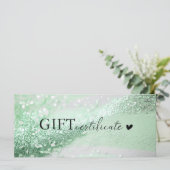 Klantspecifiek, groen-zilver glitter, zakelijk (Staand voorkant)