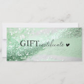 Klantspecifiek, groen-zilver glitter, zakelijk (Voorkant)