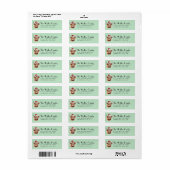 Klantspecifiek, Kerst Koe met Santa Hat Etiket (Full Sheet)