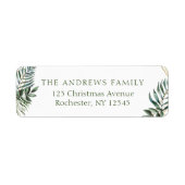 Klantspecifiek Kerstbotanisch Etiket (Voorkant)