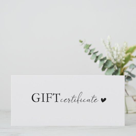 Klantspecifiek Logo Business Cadeaubon (Staand voorkant)