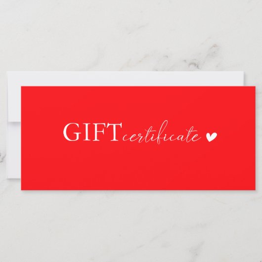 Klantspecifiek Logo Business Cadeaubon (Voorkant)