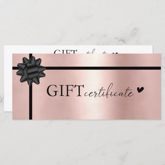 Klantspecifiek, Logo Business Gift Certificate (Voorkant / Achterkant)
