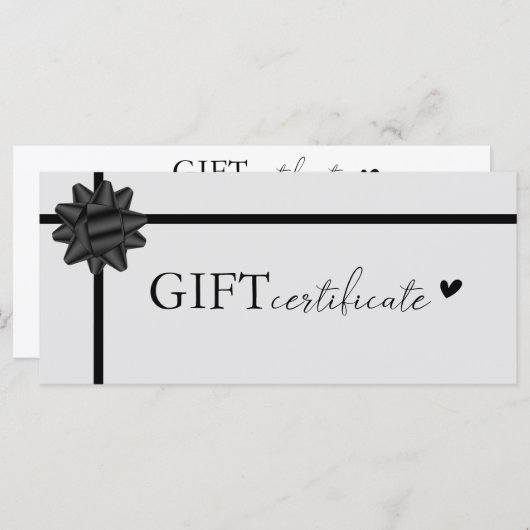 Klantspecifiek, Logo Business Gift Certificate (Voorkant / Achterkant)