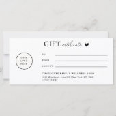 Klantspecifiek, Logo Business Gift Certificate (Achterkant)