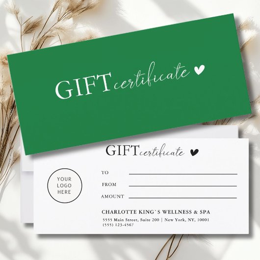 Klantspecifiek, Logo Business Gift Certificate
