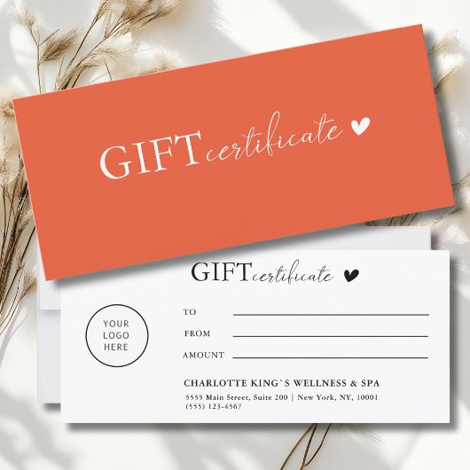 Klantspecifiek, Logo Business Gift Certificate