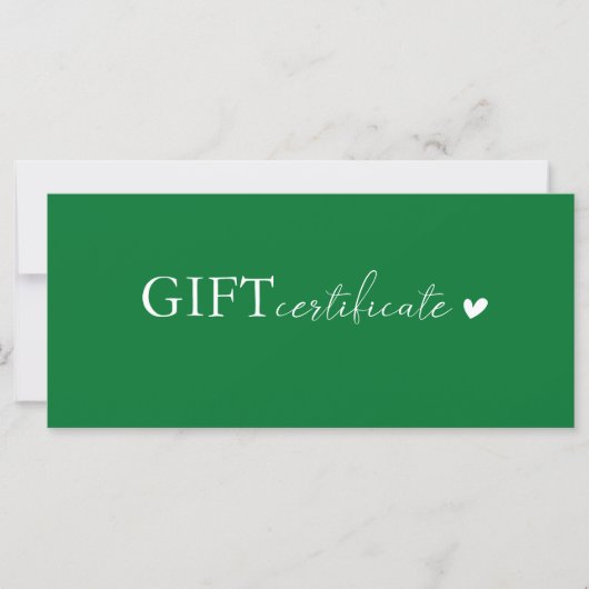 Klantspecifiek, Logo Business Gift Certificate (Voorkant)