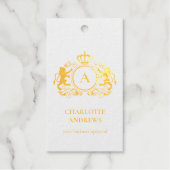 klantspecifiek logo Monogram Wapen Cadeaulabels (Voorkant)