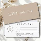 Klantspecifiek logo zakelijk cadeau certificaat