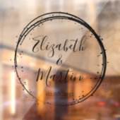 Klantspecifiek, moderne cirkel bruiloft raamsticker (Vel 2)