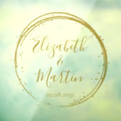 Klantspecifiek, moderne cirkel bruiloft raamsticker (Vel 3)