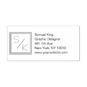 Klantspecifiek, monogram  zelfinktende stempel (Design)