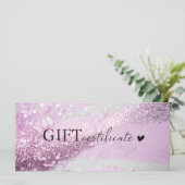 Klantspecifiek, paarse-zilveren glitter, zakelijk (Staand voorkant)