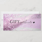 Klantspecifiek, paarse-zilveren glitter, zakelijk (Voorkant)