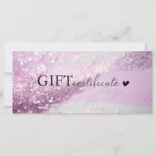 Klantspecifiek, paarse-zilveren glitter, zakelijk (Voorkant)