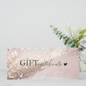 Klantspecifiek, roze-gouden glitter, zakelijk (Staand voorkant)