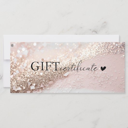 Klantspecifiek, roze-gouden glitter, zakelijk (Voorkant)