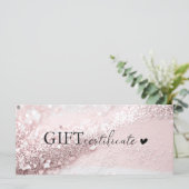 Klantspecifiek, roze-zilveren glitter, zakelijk (Staand voorkant)