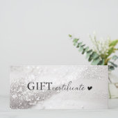 Klantspecifiek, zilveren glitter, zakelijk (Staand voorkant)