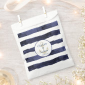Klantspecifieke blauwe strepen Anker Bedankzakje (Geknipt)