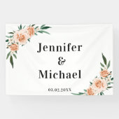 Klantspecifieke bloemen spandoek (Horizontaal)