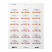 Klantspecifieke "Dank u!" florale, mooie Etiket (Full Sheet)