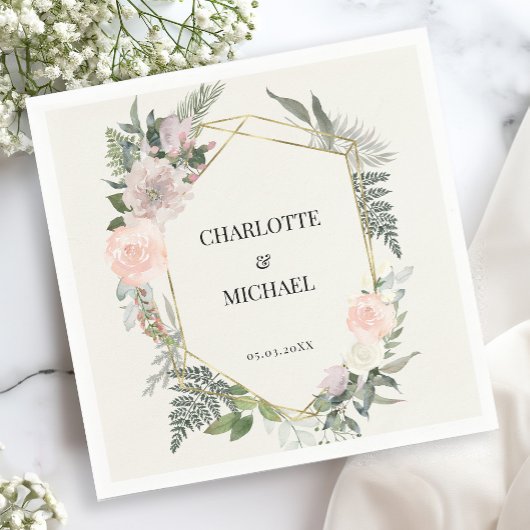 Klantspecifieke eucalyptusbloemen servetten