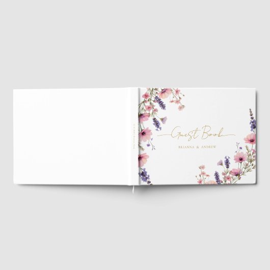 Klantspecifieke Floral Wedding Gastenboek (Volledig)