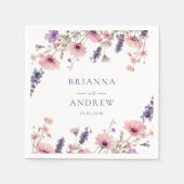 Klantspecifieke Floral Wedding Servet (Voorkant)