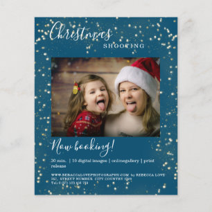 Klantspecifieke kerstverlichtingsfoto flyer