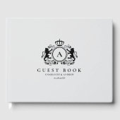 Klantspecifieke Logo Monogram Trouwen Gastenboek (Voorkant)