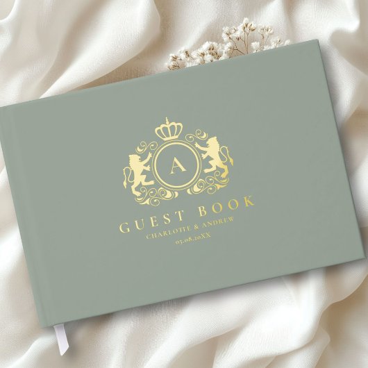 Klantspecifieke Logo Monogram Trouwen Gastenboek