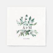 Klantspecifieke Monogram Bladluiers Servet (Voorkant)