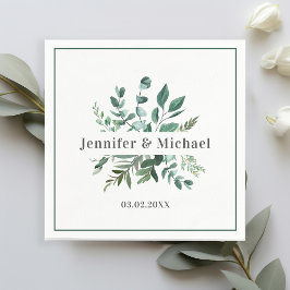 Klantspecifieke Monogram Bladluiers Servet