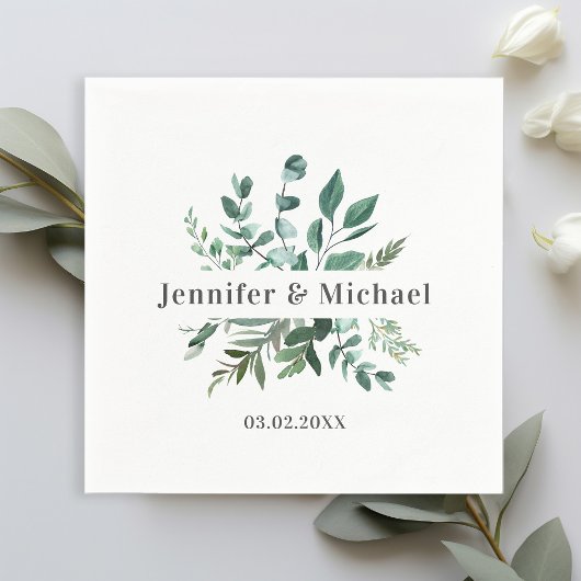 Klantspecifieke Monogram Bladluiers Servet