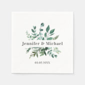 Klantspecifieke Monogram Bladluiers Servet (Voorkant)