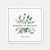 Klantspecifieke Monogram Bladluiers Servet (Voorkant)