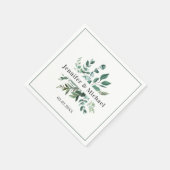 Klantspecifieke Monogram Bladluiers Servet (Hoek)