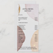 Klantspecifieke Rosegold Glitter-prijslijst (Voorkant / Achterkant)