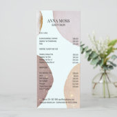 Klantspecifieke Rosegold Glitter-prijslijst (Staand voorkant)