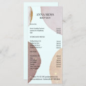 Klantspecifieke Rosegold Glitter-prijslijst (Voorkant / Achterkant)