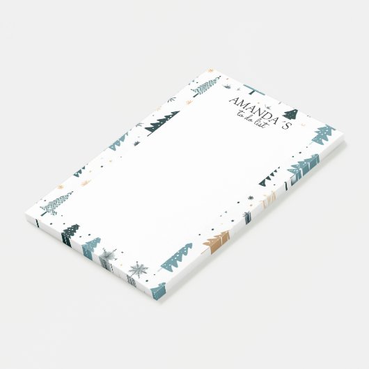 Klantspecifieke winter, kerstpatroon Opmerkingen Post-it® Notes (Schuin)