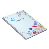 KLANTTEKST - Abstracte en lijnbloemen Notitieboek (Rechterzijde)