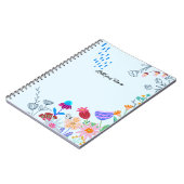 KLANTTEKST - Abstracte en lijnbloemen Notitieboek (Linkerzijde)