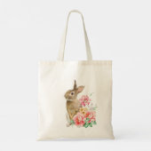KLANTTEKST - Moderne paasbundel + bloemen Tote Bag (Achterkant)